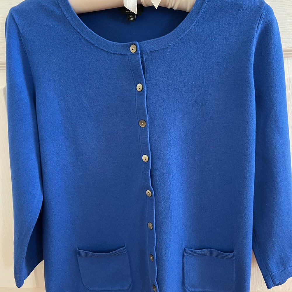 Talbots royal blue charmer cardigan sweater